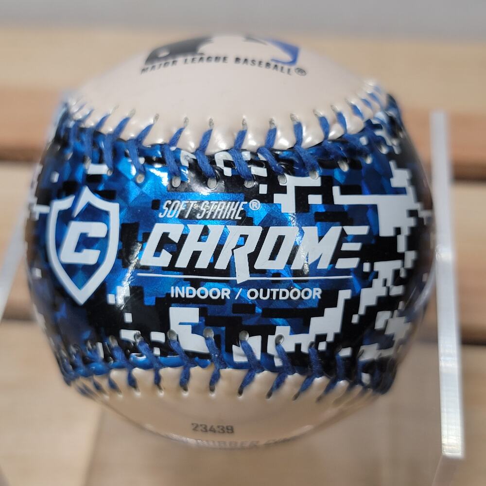 Franklin Soft Strike Blue & Black Camo Chrome Indoor / Outdoor Baseball